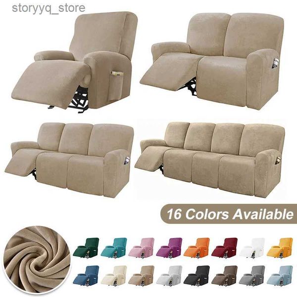 Housses de chaise Housse de chaise inclinable en tissu velours paresseux garçon Relax housse de canapé inclinable housse de fauteuil élastique pour salon maison Q231130