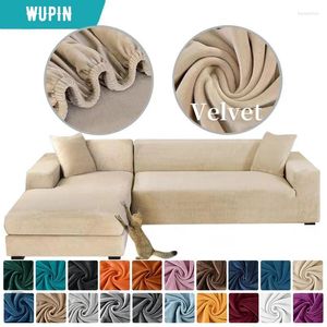 Couvre-chaise Couvre-toile velours canapé-canapé de canapé en coupe élastique Lounge en chair en forme en forme de charme pour le salon
