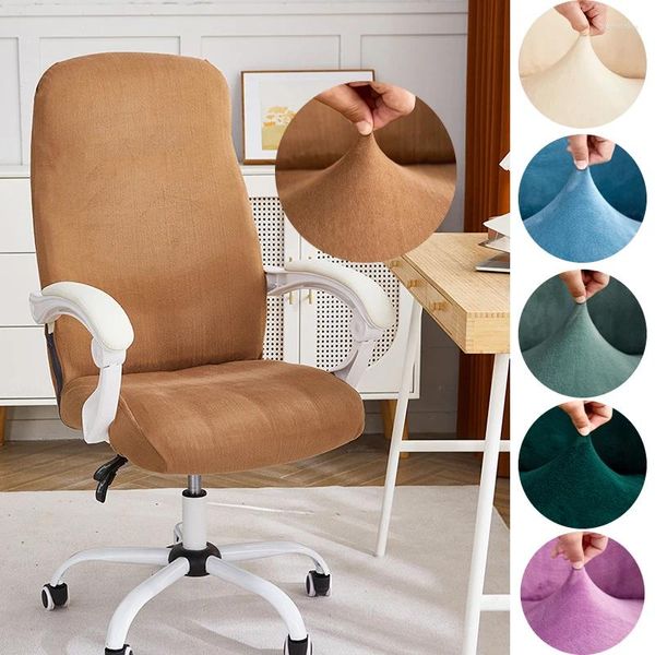 Couvre-chaise Couvre en velours Couverture de fauteuil élastique Soupchage élastique chaises de jeu d'ordinateur Housse Housse de chaise