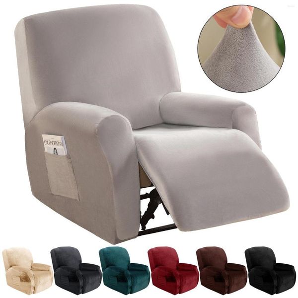 Housses de Chaise housse de canapé inclinable en velours fauteuil inclinable élastique extensible pour salon protecteur de Chaise longue réglable