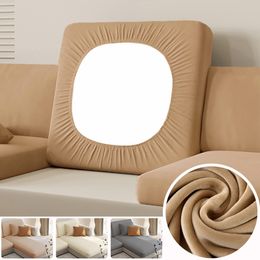 Housses de chaise Housse de coussin de siège de canapé en velours pour salon Housse de canapé élastique super douce Protecteur de meubles en forme de L Housse de canapé d'angle 230614