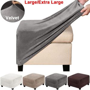 Couvercles de chaise Velvet Square Ottoman pliage de rangement meubles Protecteur Pouteau de pied Stretch Foot Room Cover