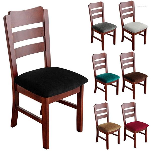 Cubiertas de silla Cubierta de taburete de terciopelo Muebles Protector a prueba de polvo Asiento antideslizante extraíble para el hogar Restaurante El