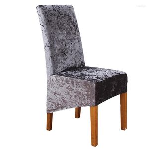 Stoelbedekkingen fluweel stretch eetkamer zachte verwijderbare slipcovers groot deksel stof en vuilbestendige stoel