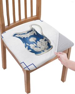 Housses de chaise Vintage bleu et blanc porcelaine Style chinois housse de siège élastique pour housses maison protecteur extensible