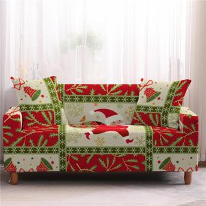 Housses de chaise Vintage Santa Claus Pattern Sofa Cover All Inclusive Salon Chambre Décoration de la maison