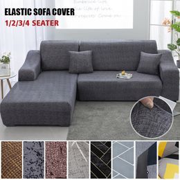 Stoelbedekkingen VIP Link Stretch Cross Patroon Sofa Cover Elastic For Living Room Funda Sofa Furniture Protector Chaise Longue 230209