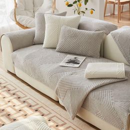 Stoelhoezen Warm geborsteld Slipcovers Sofa handdoek universele niet-slip bankdeksel voor woonkamer decoratieve capa de