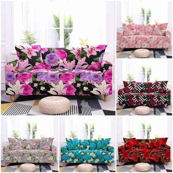 Fundas para sillas, funda elástica lavable para sofá, funda con estampado de flores hermosas para sala de estar, cojín para tumbona para mascotas