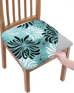 Couvre-chaises à eau Chrysanthemum Chrysanthemm Black and White Retro Elastic Soutr Cover For Hlebcovers Home Protector Stretch