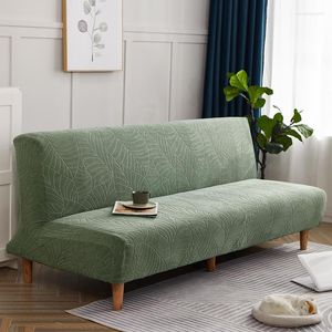 Housses de chaise Housse de futon sans bras imperméable Housse de canapé-lit extensible Housse de canapé élastique Jacquard Épais Anti-dérapant Couvre-lit Protecteur de meubles