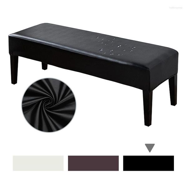 Housses de chaise imperméable couverture de banc élastique Long Piano Faux cuir tabouret housse pour chambre salon chaussures étui de siège