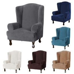 Housses de chaise imperméable à l'eau anti-poussière housse de canapé extensible aile élastique fauteuil à oreilles protecteur de meubles couleur unie