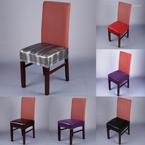 Couvre-chaises coussin de siège élastique imperméable Pu tissu stretch couvercle pour le salon de cuisine de cuisine 1 pc