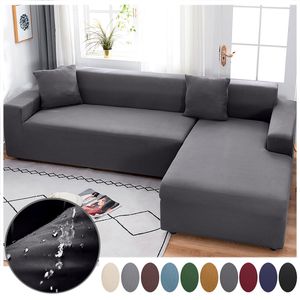 Chair Covers Waterproof Elastic Sofa Cover Furniture Couch Slipcover Chaise Longue Corner Stretch L Shaped Sofa Covers For Living Room 230614