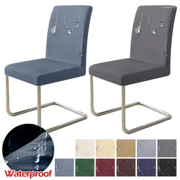 Housses de chaise en tissu imperméable, housse multicolore en Spandex élastique souple, housse de siège pour bureau, cuisine, salle à manger
