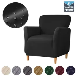Couvre-chaise en tissu étanche à couverture de canapé simple élasticité de couleur unie