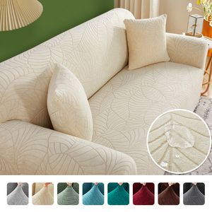 Chair Covers Waterproof Jacquard Sofa Thick Elastic Corner Solid Couch L Shaped Slip Protector 1234 Seater 230113