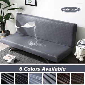 Housses de chaise housse de canapé en cuir imperméable pour salon lit droit antidérapant lavable à l'huile sans bras HomeChair