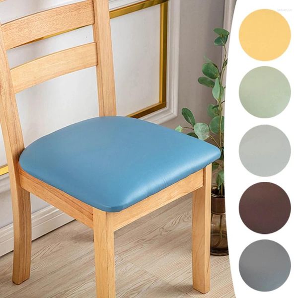 Housses de chaise Couverture de bureau imperméable Couleur solide PU Cuir Case Split Four Seasons El Utilisation Résistant à la saleté