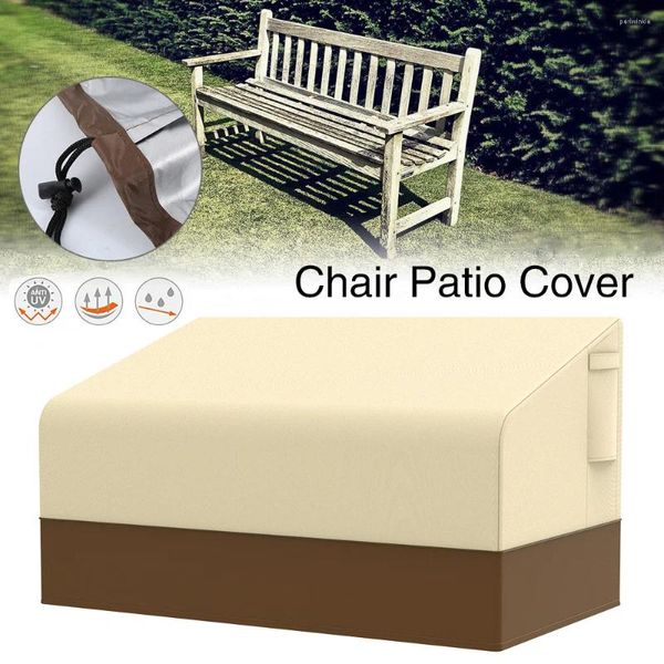 Cubiertas de silla Patio Patio Cubierta 210D Oxford Anti-Redón al viento Anti-UV Bench Beige Garden