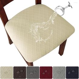 Housses de chaise housse de siège à carreaux imperméable coussin extensible Cvoers pour cuisine lavable maison salle à manger
