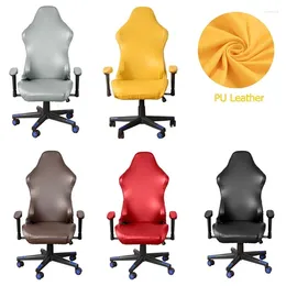 Couvercles de chaise étanche couverture de jeu en cuir Pu Office de fauteuil élastique pour chaises informatiques Salle de jeux d'étude