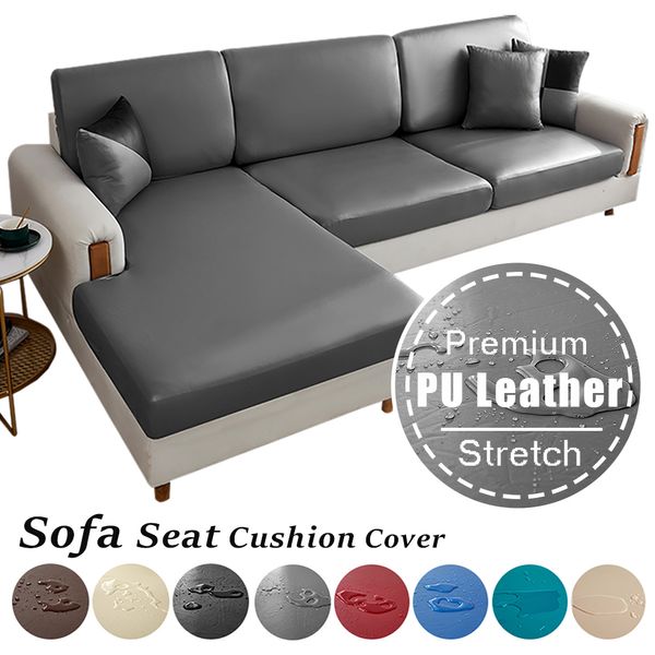 Housses de chaise imperméable en cuir PU housse de coussin de siège de canapé pour salon meubles protecteur L forme coin fauteuil canapé housses 230428