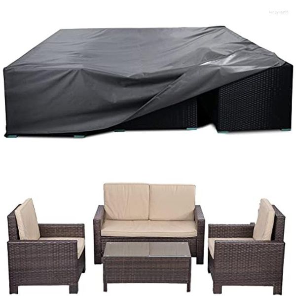 Fundas para sillas Juego impermeable Patio exterior Muebles de jardín Lluvia y nieve Sofá Cubierta de mesa Polvo Múltiples tamaños