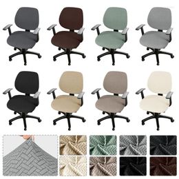 Housses de chaise Housse extensible imperméable Fauteuil élastique Fauteuil d'ordinateur de bureau Housse de protection de siège amovible en spandex