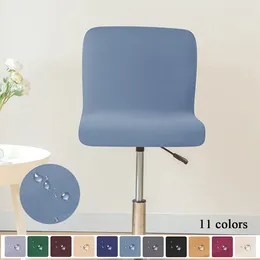 Cubiertas de silla Impermeable Estiramiento Cubierta para el hogar Color sólido Durable Bar Chiar Protector Short Back Soft Convinent Taburete