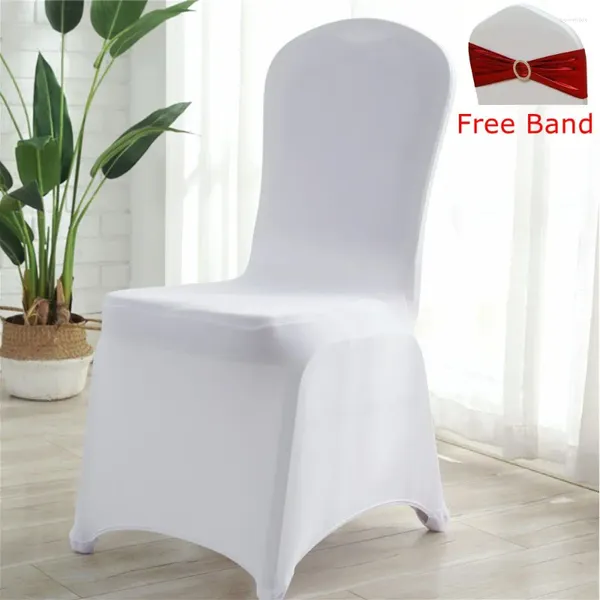 Couvre-chaise Couvre le mariage Spandex Stretch Cover pour le banquet de restauration El Party Universal Cover White Wholesale