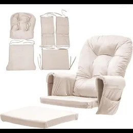 Cubiertas de silla WFS Cojines de asiento trasero Juego de planeador Rocker Otomano Cubierta lavable 5 en 1 extraíble
