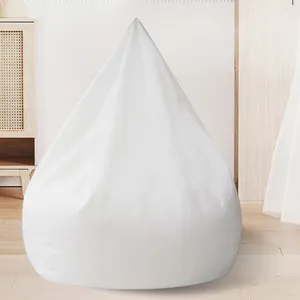 Housses de chaise Housse de canapé blanche Pouf sans remplissage Housse de canapé Doublure en tissu Accessoire sûr