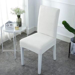 Housses de chaise Housse élastique blanche Housse de siège de cuisine Banquet moderne Couvrant confort anti-poussière pour tabouret Housse extensible