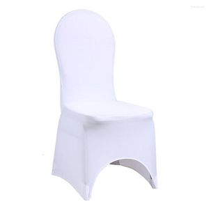 Cubiertas para sillas al por mayor 6 piezas Cubierta elástica de spandex para decoración de bodas El banquete de cocina Hogar Blanco Negro