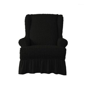 Housses de chaise à oreilles, housse de protection, Style jupe extensible, résistante à la saleté, rouge, gris, noir2862