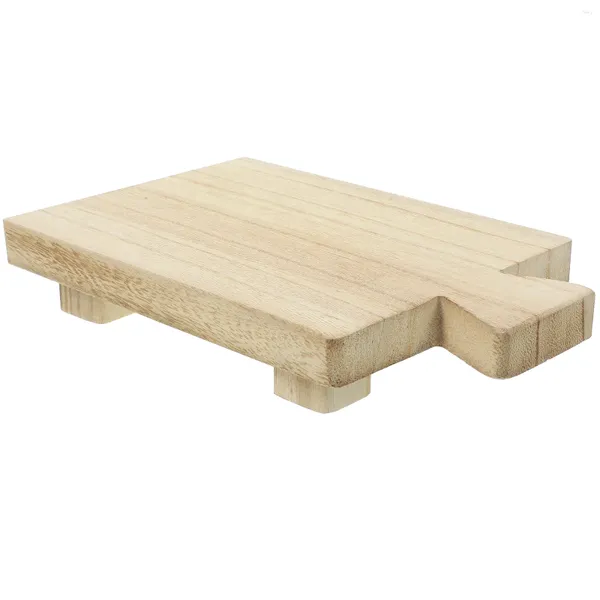 Cubiertas de silla Pedestal de madera Escultura de la escultura Home Desktop Bandeja de jabón Risers Base de pantalla Bandejas para servir