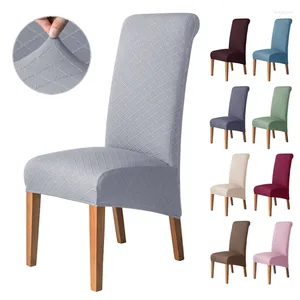 Housses de chaise XL taille losange Jacquard housse extensible dossier haut élastique pour salle à manger cuisine anti-sale anti-rayures siège de siège