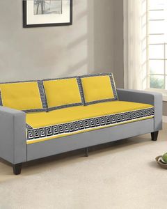 Couvercles de chaise jaune motif géométrique canapé coussin coussin mobilier protecteur extensible lavable amovible élastique hleas