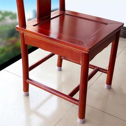 Chair Leg Protector Non-slip Table Foot Cover Silicone Hardwood Floor Furniture Leg Cap Gray