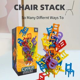 Chaise pile Tetra tour amusant équilibre empilable blocs de construction jeu de société pour enfants adultes amis jeu de fête nuit et fête jouet