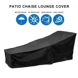 Couverture du salon chaise imperméable Chaise de salon imperméable Couverture protectrice inclinable pour la cour de jardin en plein air