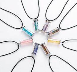 Chakra guérison cristal souhaitant des pendentifs de bouteille