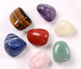 Chakra Stones Hualing Crystals Ensemble de 7 chakras dégrimés équilibrant les cristaux de méditation Reiki Thumb Palm4133379