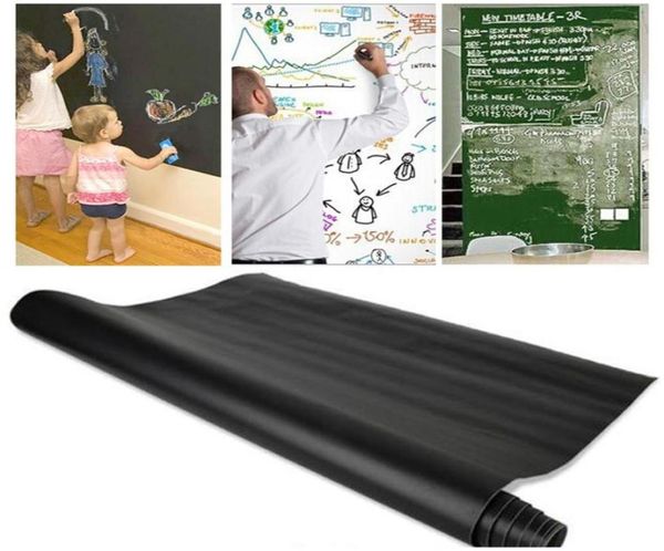 Carte à craie Blackboard Stickers Autovable Draw Decor Decalcs Mural Decals Art Chalkboard Wall Sticker For Kids Rooms3287352