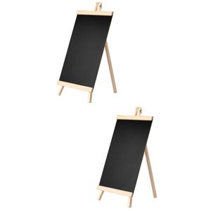 Krijtbord teken Blackboard houten schoolbordbericht staande menu -borden Tabletopframe rustiek hout ingelijst