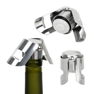 Champagne Bottle Stopper Vacuum Sealed Sparkling Champagne Wine Bottle Saver Stopper Cap Bottle Opener Bar Tool