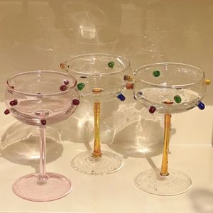 Coupe de Champagne verre à gobelet coloré mousseux gemme Cocktail verre à Champagne Dessert verres à boire Bar verres à vin 240320