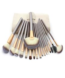 Champagne Gold Makeup Brush Set 1218 PCS Soft Synthetic Professional Cosmetic Makeup Foundation Powder Blush Eyeliner Brosses1714564